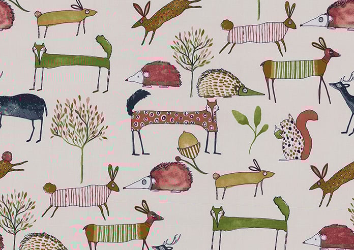 Oh My Deer, Berry - Twist&Fit Roman Blind - Image 7